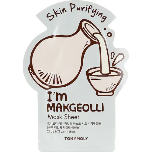 Тканинна маска для обличчя «макколі» Tony Moly I’m Real Makgeolli Mask Sheet Skin Purifying, 21 г.