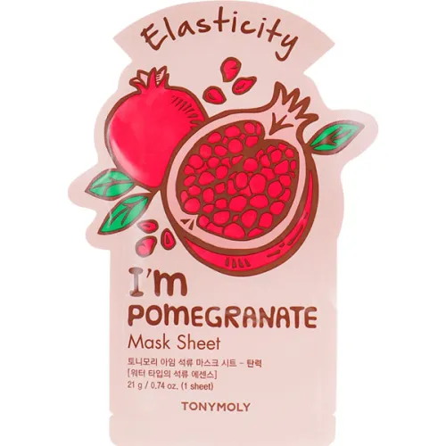 Тканинна маска для обличчя «гранат» Tony Moly I’m Real Pomegranate Mask Sheet, 21 г.