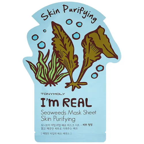 Тканинна маска для обличчя «морські водорості» Tony Moly I’m Real Seaweed Mask Sheet Skin Purifying, 21 мл.