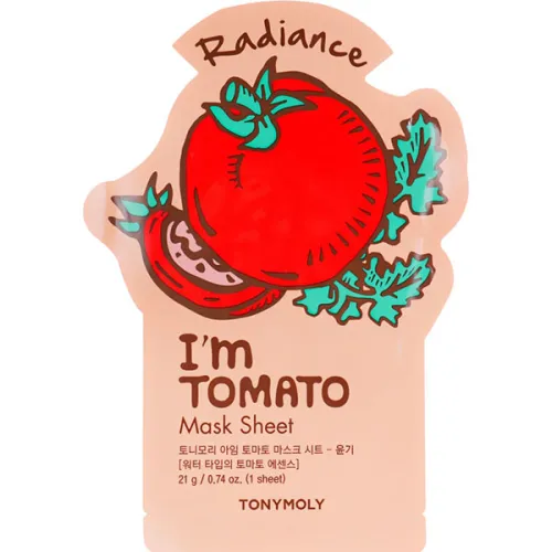 Тканинна маска для обличчя «томат» Tony Moly I’m Real Tomato Mask Sheet Radiance, 21 г.