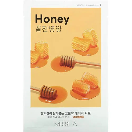 Тканинна маска для обличчя Missha Airy Fit Sheet Mask Honey з екстрактом меду, 19 г.