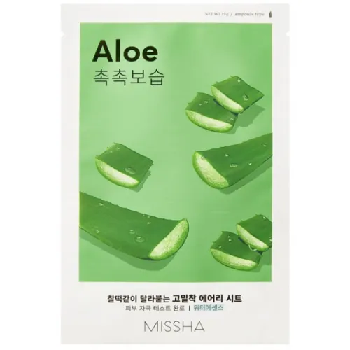Тканинна маска для обличчя Missha Airy Fit Sheet Mask Aloe з екстрактом алое, 19 г.
