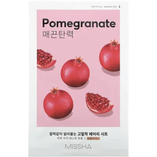 Тканинна маска для обличчя Missha Airy Fit Sheet Mask Pomegranate з екстрактом гранату, 19 г.