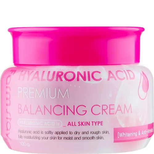 Балансирующий крем для лица FarmStay Hyaluronic Acid Premium Balancing Cream с гиалуроновой кислотой, 100 г.