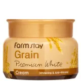 Освітлюючий крем для обличчя FarmStay Grain Premium White Cream з олією паростків пшениці, 100 г.