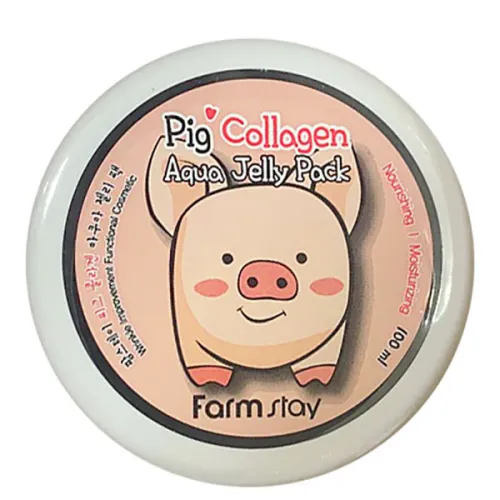 Нічна маска-желе FarmStay Pig Collagen Aqua Jelly Pack зі свинячим колагеном, 100 мл.