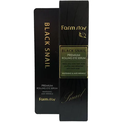 Сыворотка для кожи вокруг глаз FarmStay Black Snail Premium Rolling Eye Serum, 25 мл. - вид 2