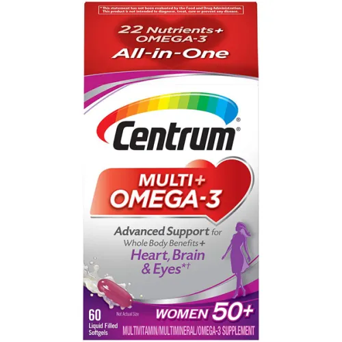 Мультивитаминный комплекс для женщин 50+ Centrum Multivitamin + Omega-3 Women 50+ с омега-3
