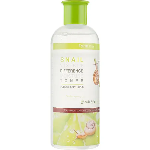 Освіжаючий тонер для обличчя FarmStay Snail Visible Difference Moisture Toner з екстрактом равлика, 350 мл.