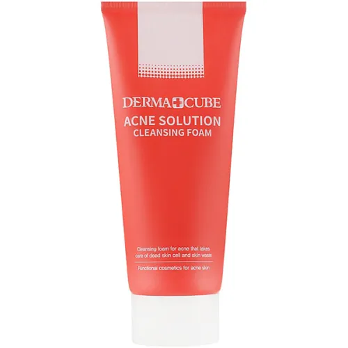 Пенка для умывания при акне FarmStay Derma Cube Acne Solution Cleansing Foam, 180 мл.