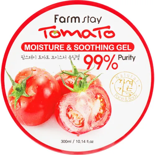 Зволожуючий гель FarmStay Tomato Moisture & Soothing Gel з екстрактом томатів, 300 мл.