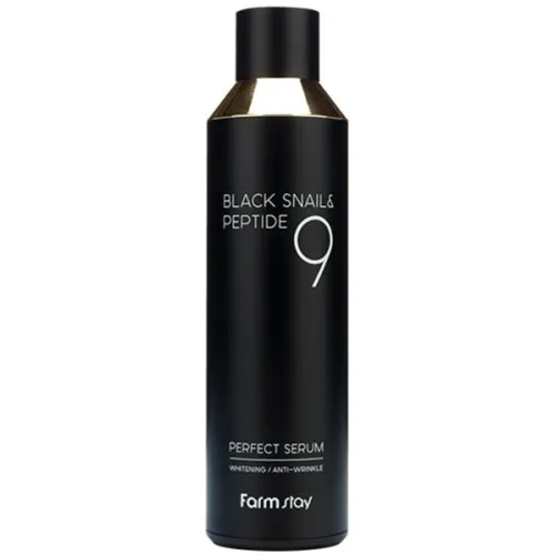 Сыворотка для лица FarmStay Black Snail & Peptide 9 Perfect Serum с экстрактом черной улитки и пептидами, 120 мл.