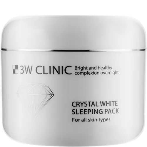 Охолоджуюча відбілююча нічна маска для обличчя 3W Clinic Crystal White Sleeping Pack, 100 мл.