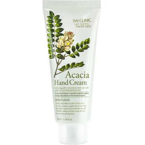 Зволожуючий крем для рук 3W Clinic Moisturizing Hand Cream Acacia із екстрактом акації, 100 мл.