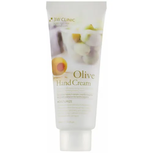 Зволожуючий крем для рук 3W Clinic Moisturizing Hand Cream Olive з екстрактом оливи, 100 мл.