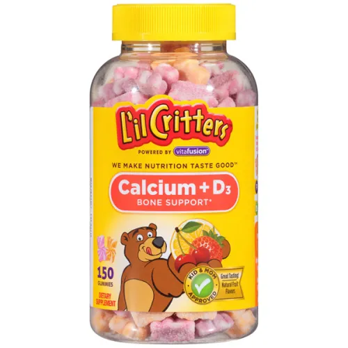 Кальций и витамин D3 в жевательной форме для детей Vitafusion L’il Critters Kids Calcium Gummy Bears with Vitamin D3