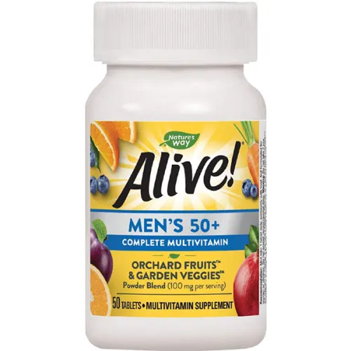 Мультивитаминный комплекс для мужчин 50+ Nature’s Way Alive! Mens 50+ Multivitamin Supplement Tablets