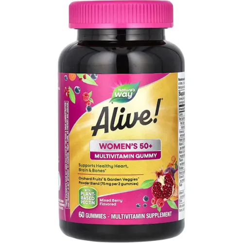 Мультивитаминный жевательный комплекс для женщин 50+ Nature’s Way Alive! Womens 50+ Gummy Multivitamin Supplements