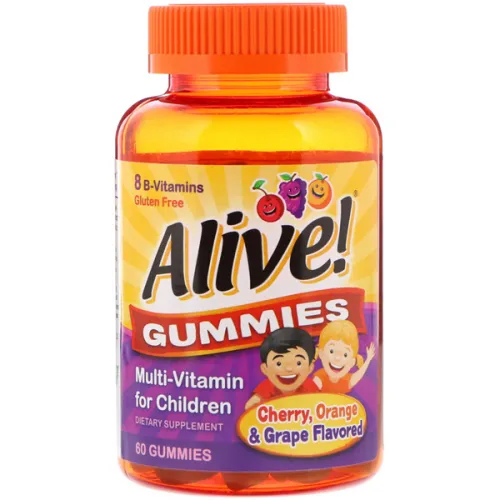 Мультивитаминный жевательный комплекс для детей от 2х лет Nature’s Way Alive! Cherry Orange & Grape Flavored MultiVitamin