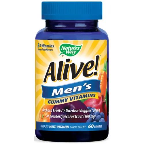 Мультивитаминный жевательный комплекс для мужчин Nature’s Way Alive! Mens Gummy Vitamins Daily Multivitamin Supplements