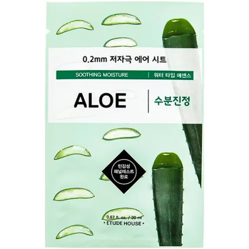 Ультратонкая маска для лица Etude House Therapy Air Mask Aloe с экстрактом алоэ, 20 мл.