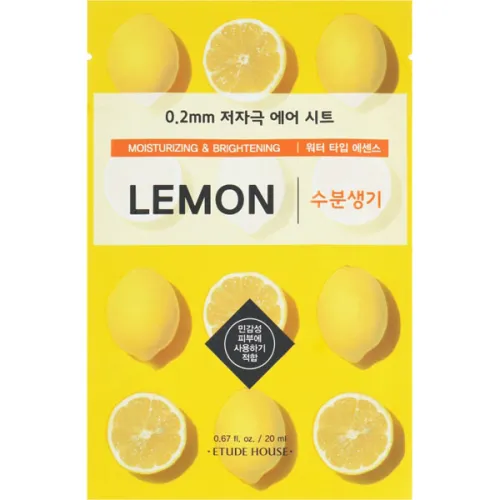 Ультратонка маска для обличчя Etude House Therapy Air Mask Lemon з екстрактом лимону, 20 мл.