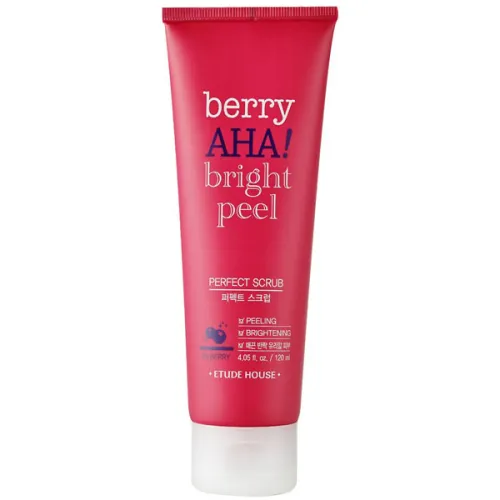 Скраб для лица Etude House Berry AHA Bright Peel Perfect Scrub с АНА-кислотами и экстрактом черники, 120 мл.