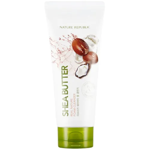 Пенка для умывания Nature Republic Real Nature Shea Butter Foam Cleanser с экстрактом масла ши, 150 мл.
