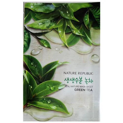 Тканевая маска для лица Nature Republic Real Nature Mask Sheet Green Tea с экстрактом зеленого чая, 23 г.