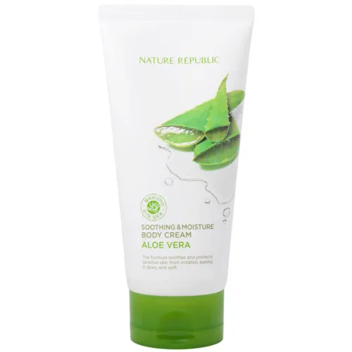 Пом’якшуючий та зволожуючий крем для тіла Nature Republic Soothing & Moisture Aloe Vera 90% Body Cream з екстрактом ало�