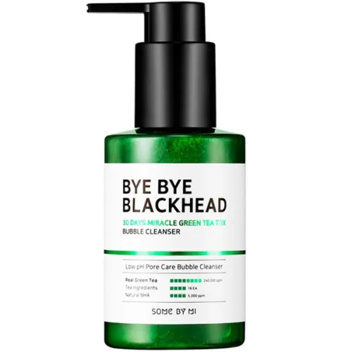Глубоко очищающая пенка-маска c экстрактом зеленого чая Some By Mi Bye Bye Blackhead 30 Days Miracle Green Tea Tox Bubble