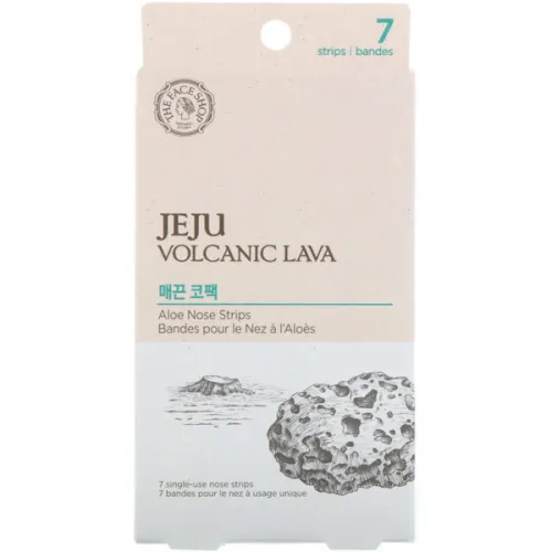 Полоски для носа от черных точек The Face Shop Jeju Volcanic Lava Aloe Nose Strip с экстрактом вулканической лавы и алоэ