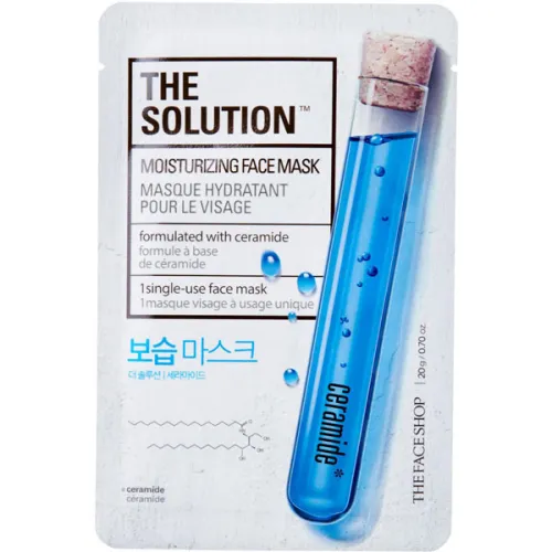 Зволожувальна маска для обличчя «кераміди» The Face Shop The Solution Moisturizing Face Mask, 20 г.