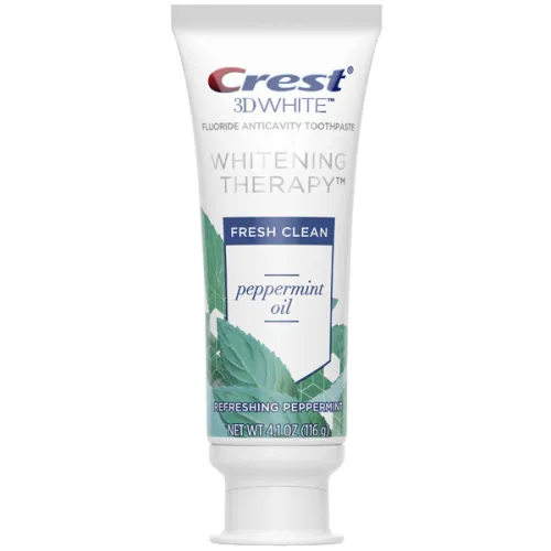 Отбеливающая зубная паста Crest 3D White Whitening Therapy Toothpaste Peppermint Oil с маслом перечной мяты, 116 г.