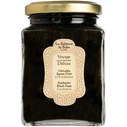 Чорне мило для обличчя та тіла «евкаліпт» La Sultane De Saba Authentic Eucalyptus Black Soap, 300 мл.