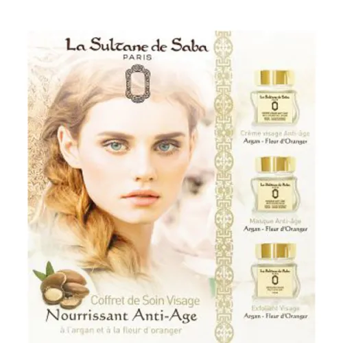 Антивіковий набір для обличчя «аргана і апельсиновий цвіт» La Sultane De Saba Coffret De Soin Visage Nourrissant Anti-Age