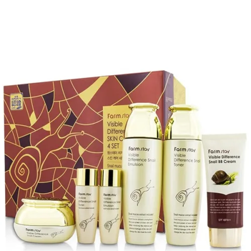 Антивозрастной набор для лица FarmStay Visible Difference Snail Skin Care с экстрактом муцина улитки
