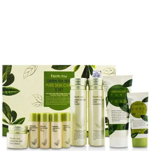 Набор для лица FarmStay Green Tea Seed Pure Skin Care с экстрактом зеленого чая