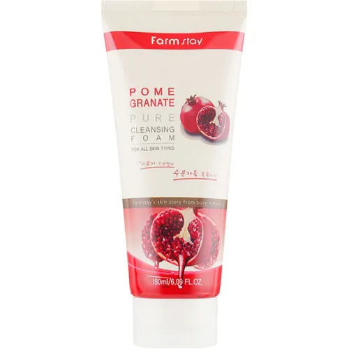 Пенка для умывания FarmStay Pomegranate Pure Cleansing Foam с экстрактом граната, 180 мл.