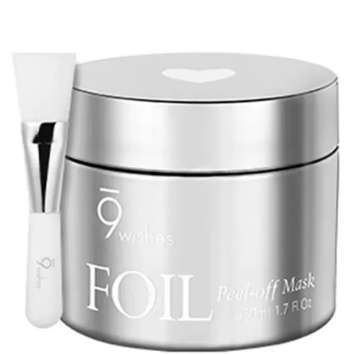 Маска-пленка для лица 9 Wishes Foil Peel-off Mask Silver с эффектом фольги, 50 мл.