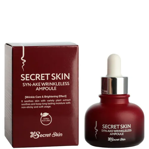 Ампульная сыворотка для лица Secret Skin Syn-Ake Wrinkleless Ampoule с пептидом змеиного яда, 30 мл.