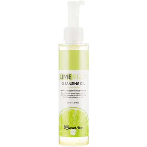 Гидрофильное масло Secret Skin Lime Fizzy Cleansing Oil с экстрактом лайма и витамином C, 120 мл.