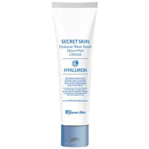 Увлажняющий гиалуроновый крем для лица Secret Skin Hyaluron Water Bomb Micro-Peel Cream с эффектом микро-пилинга, 70 г.