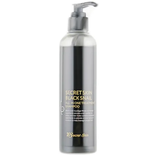 Шампунь-бальзам для волосся Secret Skin Black Snail All In One Treatment Shampoo з муцином чорного равлика, 250 мл.