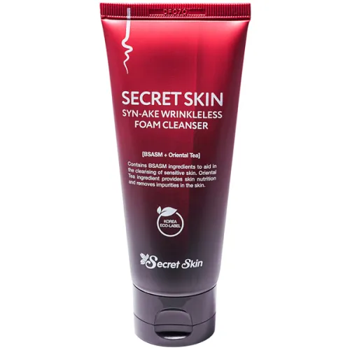 Пенка для умывания Secret Skin Syn-Ake Wrinkless Foam Cleanser с пептидом змеиного яда, 100 мл.