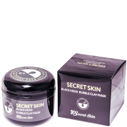 Пузырьковая маска для лица Secret Skin Black Head Bubble Clay Mask с черной глиной, 100 г.