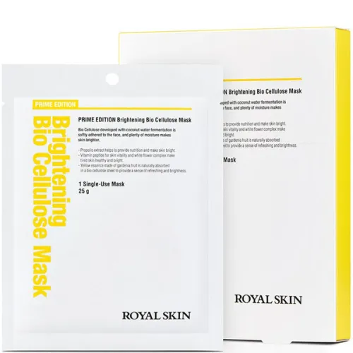 Біо-целюлозна освітлююча маска для обличчя Royal Skin Prime Edition Brightening Bio Cellulose Mask