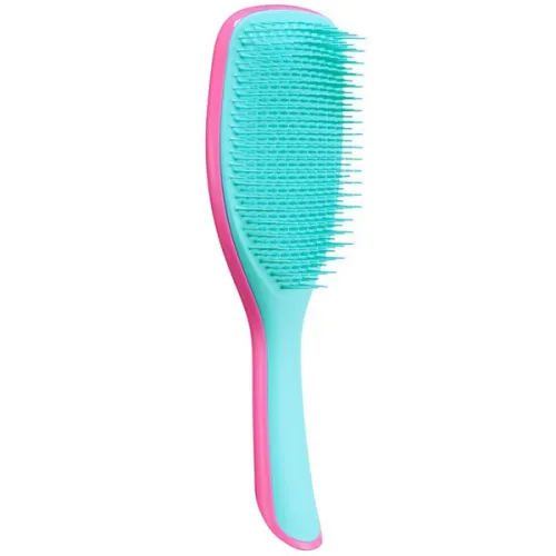 Универсальная расческа для волос Tangle Teezer The Wet Detangler Hyper Pink Large с ручкой «розово-голубая»