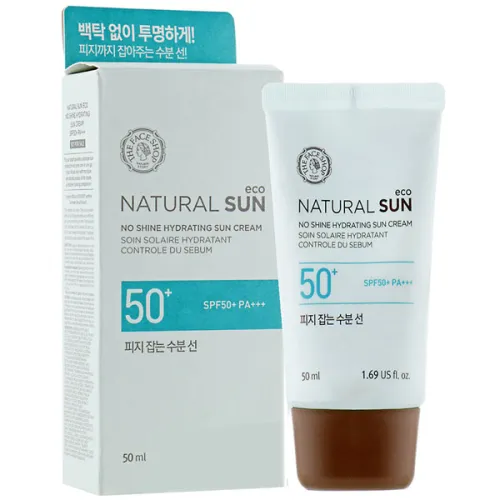 Солнцезащитный крем для лица The Face Shop Natural Sun Eco Sebum Control Moisture Sun SPF50+/PA++++, 50 мл.