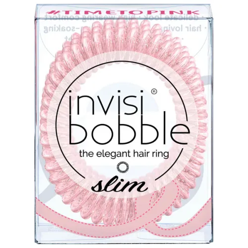 Резинка-браслет Invisibobble Slim Time To Pink із збільшеною кількість завитків «рожева»